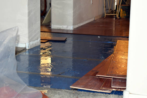 Professional Flood Cleanup technician working in Fiskeville, RI